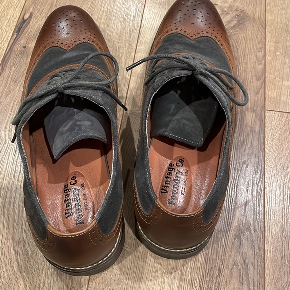 Wingtip Foundry men brown shoes size 8.5 - 41 vintage style. - Picture 8 of 10